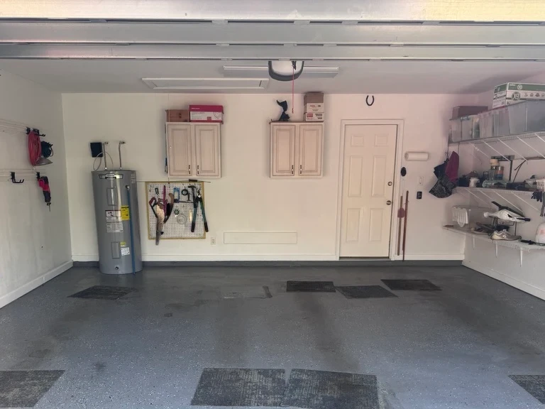 garage floor before coating